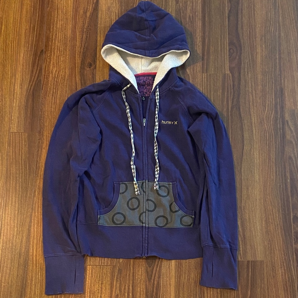 Hurley Purple Hoodie with Black Accents